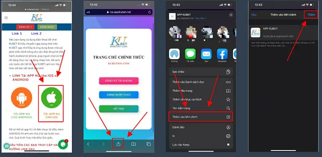 Cách tải app Kubet cho điện thoại iOS