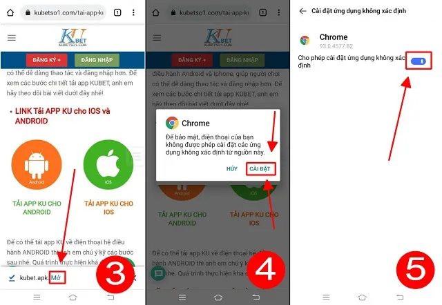 Xác định app Kubet cho điện thoại Android