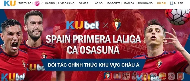 Thương vụ nhà cái Kubet tài trợ cho CA Osasuna tại giải Tây Ban Nha kéo dài 3 năm
